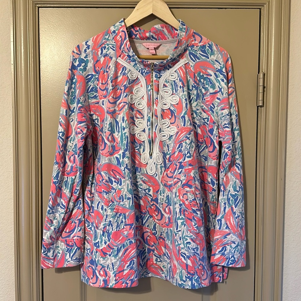Lilly Pulitzer Pink and Blue Patterned Sweater